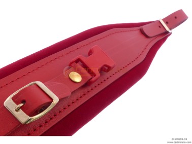 TRACOLLE FISA L 8I CUOIO/VELLUTO + STRAPP GANCIO PLASTICA 306/A + ATT DORATI - ROSSE