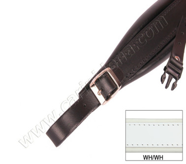 ACCORDION SHOULDER STRAPS 5AL VINYL + BACK STRAP WHITE