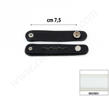 BELLOW STRAPS NORM VINYL WITHOUT ACC cm  7.5 WHITE