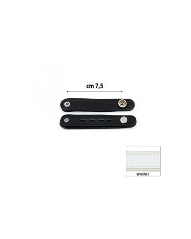 BELLOW STRAPS NORM VINYL WITHOUT ACC cm  7.5 WHITE