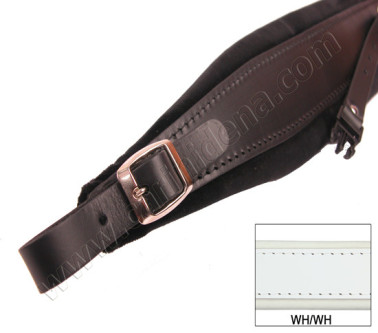 TRACOLLE FISA L 7 CUOIO/VELLUTO + STRAP - BIANCO