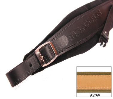 tracolle fisa l 7 cuoiovelluto  strap  accessori dorati  avana