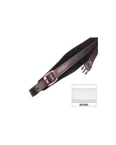 TRACOLLE FISA L 6 CUOIO/VELLUTO + STRAP - BIANCO