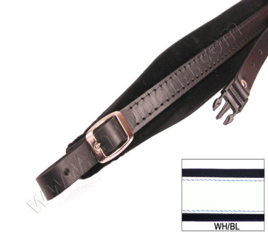 TRACOLLE FISA L 6 CUOIO/VELLUTO + STRAP - BIANCO/BLU