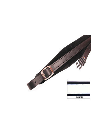 ACCORDION SHOULDER STRAPS L 6 VELVET + BACK STRAP WH/BL