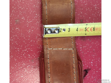 MANALI MOD 20 CUOIO/VELLUTO + VITE CUCITA + ESTR. SFOD. cm 35 - AVANA/ARANCIONE RIGHE