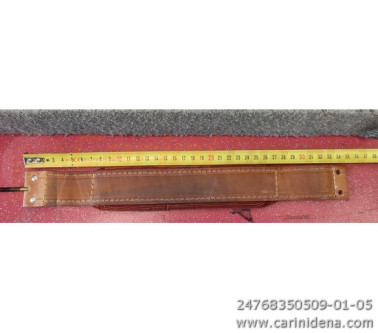 MANALI MOD 20 CUOIO/VELLUTO + VITE CUCITA + ESTR. SFOD. cm 35 - AVANA/ARANCIONE RIGHE