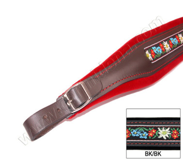 ACCORDION SHOULDER STRAPS FOLK. L 8 VELVET BLACK