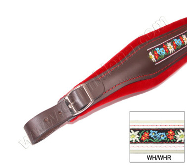 ACCORDION SHOULDER STRAPS FOLK. L 8 VELVET WHITE