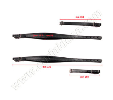 ACCORDION SHOULDER STRAPS 4C VELVET BLACK/RED