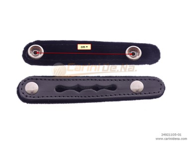 SERRAMANTICI NORM CUOIO/VELLUTO S/ACC 2BOTTONI - cm 10.5 NERO