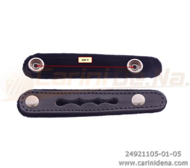 SERRAMANTICI NORM CUOIO/VELLUTO S/ACC 2BOTTONI - cm 10.5 NERO