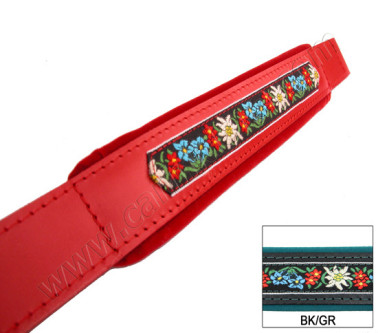 BASS STRAP FOLK L6,5 cm 54 BLACK/GREEN