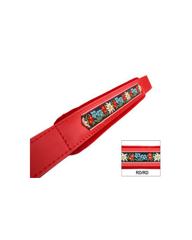 MANALI FOLK CUOIO/VELLUTO L6,5 cm 54 ROSSO