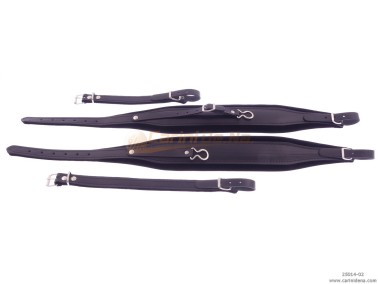 TRACOLLE FISA L 8I CUOIO/VELLUTO + STRAPP GANCIO FERRO 306/A - NERE