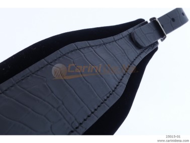 TRACOLLE FISA L 8I COCCODRILLO/VELLUTO + STRAPP GANCIO FERRO - NERE - 306/C