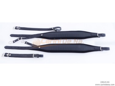 TRACOLLE FISA L 8I COCCODRILLO/VELLUTO + STRAPP GANCIO FERRO - NERE - 306/C