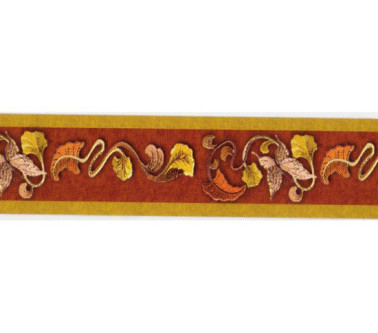 RIBBON DECORATION PAPER FIORI SU MARRONE