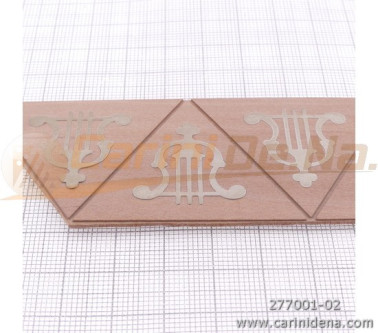 guarnizione legno bandoneon  triang legno chiaro con lira metal