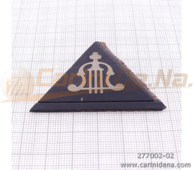 guarnizione legno bandoneon  triang legno scuro con lira metal