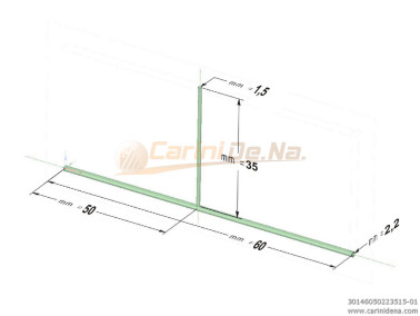 RIPETINI ZINC CANTO L110(60+50) D2.2 - T35 D1.5