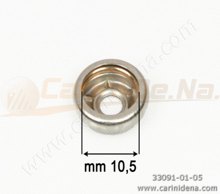 BOTTONI GODRONATI MOLLA GRANDE KF-3 B-1M - NIKEL