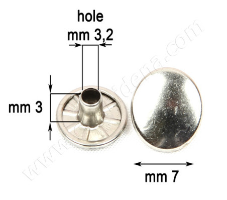 RIVETS T33 TESTA FERRO NIK. mm 7