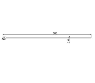 GALVANIZED RODS mm 2.4 X 300 BATT + FOR 3.1
