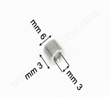 CYLINDER ALUMINIUM SPACERS 6X3