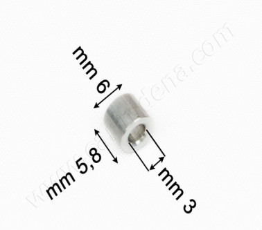 CYLINDER ALUMINIUM SPACERS 6X5,8
